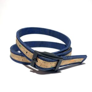 Ceinture en liège bleu pour femme