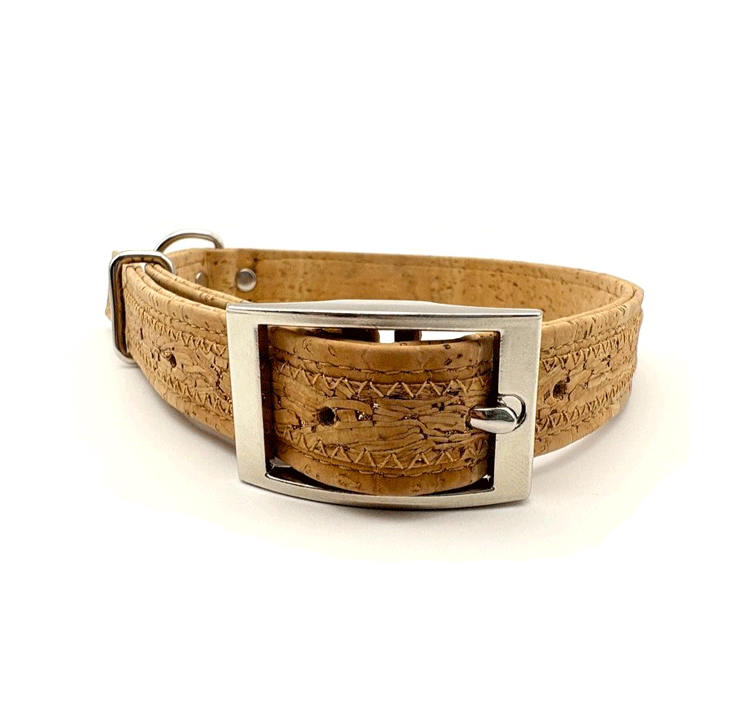 Collier chien et chats liège naturel avec paillette